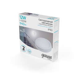Офисный светильник Gauss ЖКХ Gauss HALL 193411212-OAS