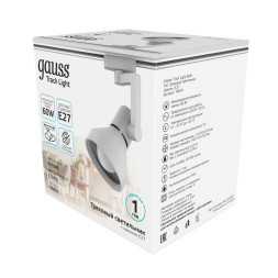 Трековый светильник Gauss Gauss track white TR014