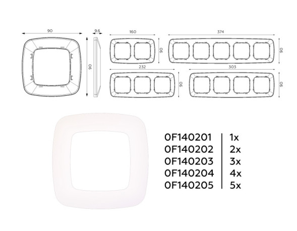 Рамка Ambrella Volt OF140203 OMEGA Ecta