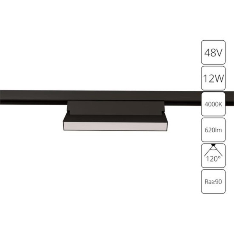 Магнитный трековый светильник ARTE Lamp Linea A4669PL-1BK