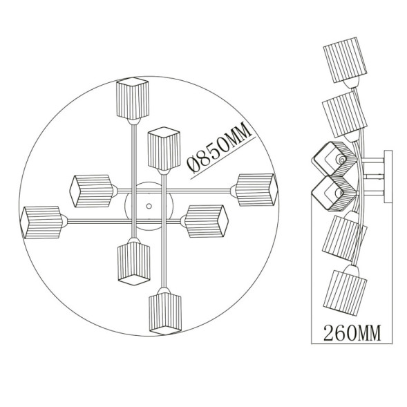 Потолочная люстра DeMarkt Олимпия 638011908