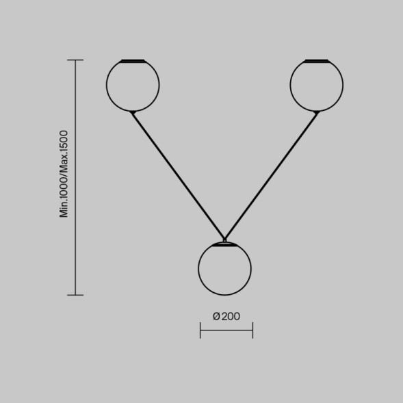 Подвесной светильник Maytoni MOD427PL-L30B3K TWINS