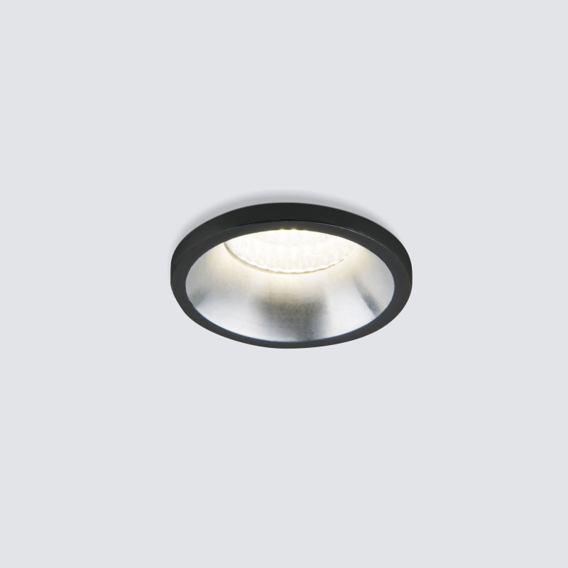 Встраиваемый точечный светильник Elektrostandard 15269/LED 3W SN/BK сатин/никель / черный