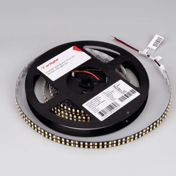 Лента Arlight RT-A320-BLACK-15mm 2835 032610(2) 120W 24V 3380lm белый (теплый) IP20