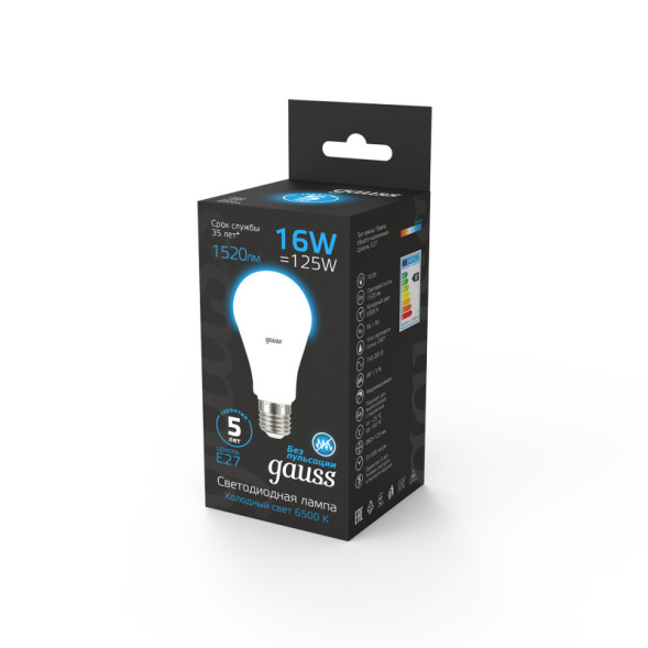 Светодиодная лампа Gauss 102502316 16W 220V 1470lm E27 белый (холодный)