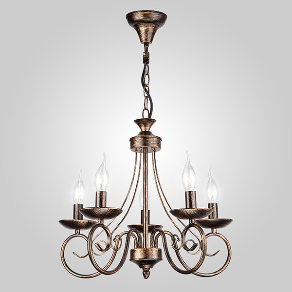Подвесная люстра Eurosvet PROVENCE 22404/5 черный с золотом