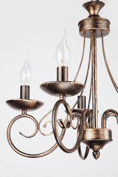 Подвесная люстра Eurosvet PROVENCE 22404/5 черный с золотом