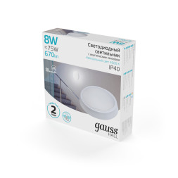 Офисный светильник Gauss ЖКХ Gauss HALL 193411208-OAS