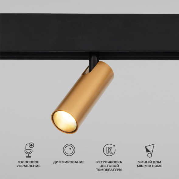 Магнитный трековый светильник Elektrostandard 85070/01 Slim Magnetic (латунь)
