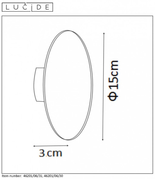Бра LUCIDE EKLYPS LED 46201/06/31