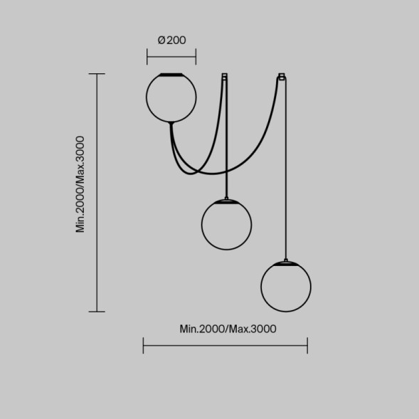 Подвесной светильник Maytoni MOD427PL-L30B3K1 TWINS
