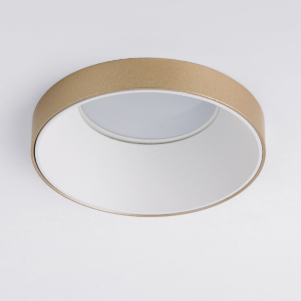 Встраиваемый точечный светильник Elektrostandard 112 MR16 белый/золото