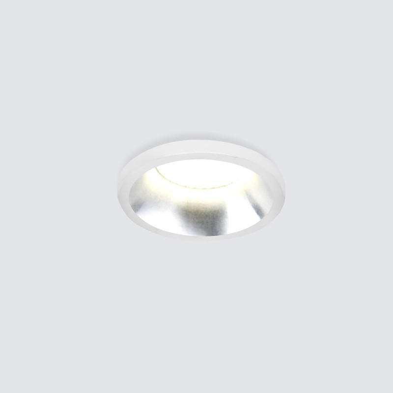 Встраиваемый точечный светильник Elektrostandard 15269/LED 3W SN/WH сатин/никель / белый