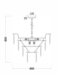 Каскадная люстра Freya Hloya FR5143PL-09G