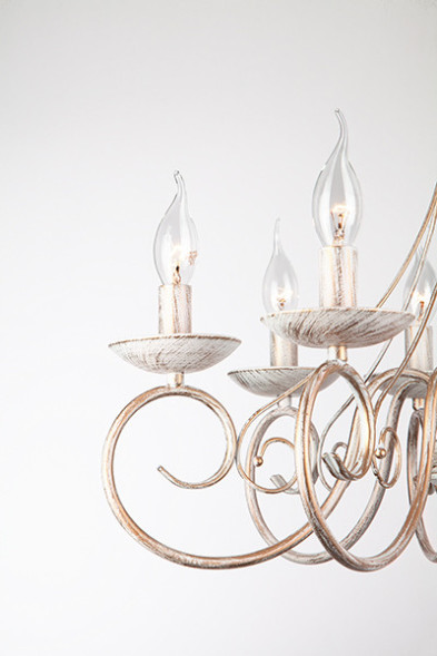 Подвесная люстра Eurosvet PROVENCE 22404/8 белый с золотом