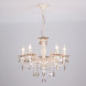 Подвесная люстра Eurosvet Elisha 3281/5 белый с золотом/тонированный хрусталь Strot