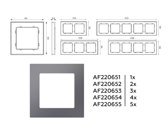 Рамка Ambrella Volt AF220654 ALFA Techno