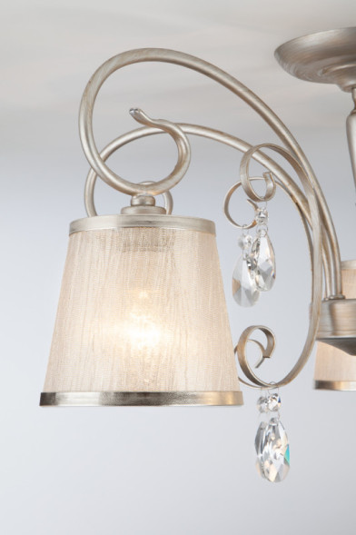 Люстра на штанге Eurosvet Liona 60065/5 серебро