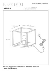 Настольная лампа LUCIDE ARTHUR 08524/01/30