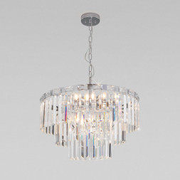 Каскадная люстра Eurosvet Elegante 10130/8 хром/прозрачный хрусталь Strotskis