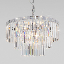 Каскадная люстра Eurosvet Elegante 10130/8 хром/прозрачный хрусталь Strotskis
