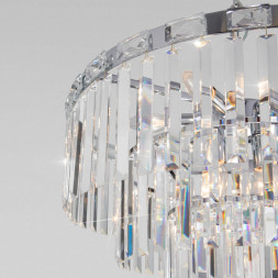 Каскадная люстра Eurosvet Elegante 10130/8 хром/прозрачный хрусталь Strotskis