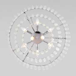 Каскадная люстра Eurosvet Elegante 10130/8 хром/прозрачный хрусталь Strotskis