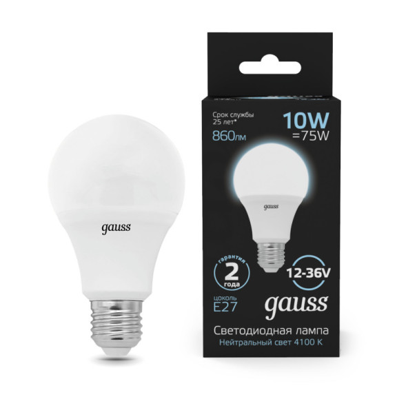 Светодиодная лампа Gauss 202502210 22W 12V 860lm E27 белый (дневной)