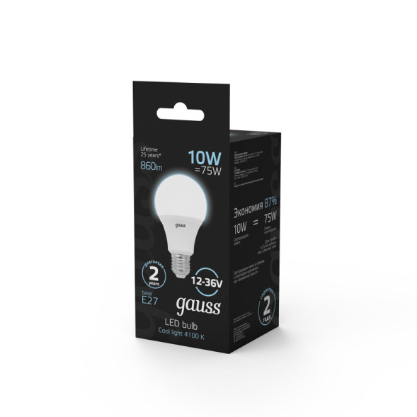 Светодиодная лампа Gauss 202502210 22W 12V 860lm E27 белый (дневной)