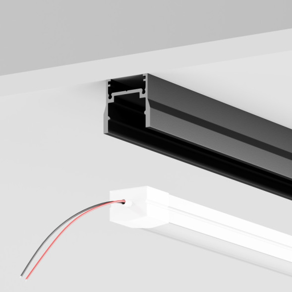 Профиль для шинопроводов Maytoni Уличная трековая система освещения Elasity IP black O-TR001-P-B3M