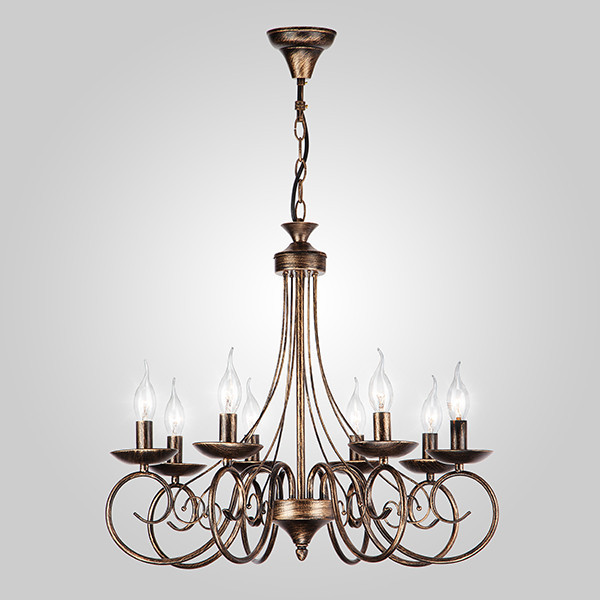 Подвесная люстра Eurosvet PROVENCE 22404/8 черный с золотом