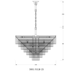 Каскадная люстра Divinare NOVA 3001/01 LM-25