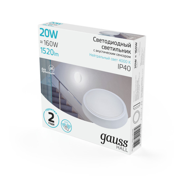 Офисный светильник Gauss ЖКХ Gauss HALL 193411220-OAS