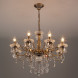 Подвесная люстра Eurosvet Elisha 3281/8 античная бронза/прозрачный хрусталь Strotsk