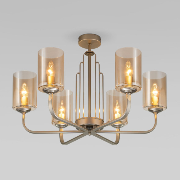 Люстра на штанге Eurosvet Defi 60138/6 перламутровое золото