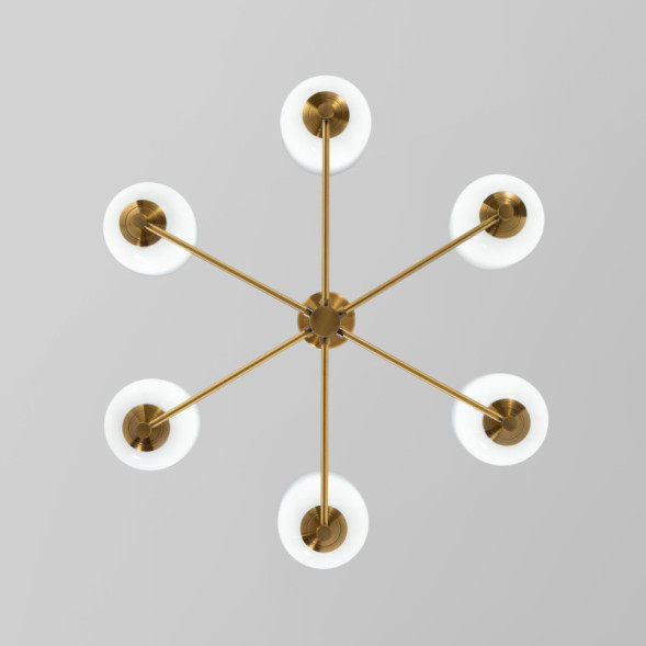 Люстра на штанге Eurosvet LOONA 60161/6 латунь