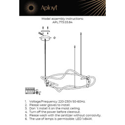 Подвесная люстра APLOYT APL.773.03.84 Sindrillon