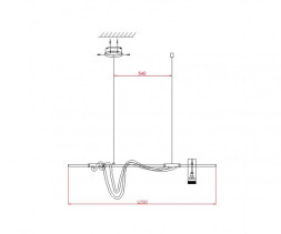 Люстра на штанге Kink Light Кайли 08039-120A,19