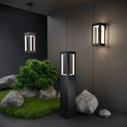 Уличный настенный светильник Elektrostandard 1527 TECHNO LED чёрный