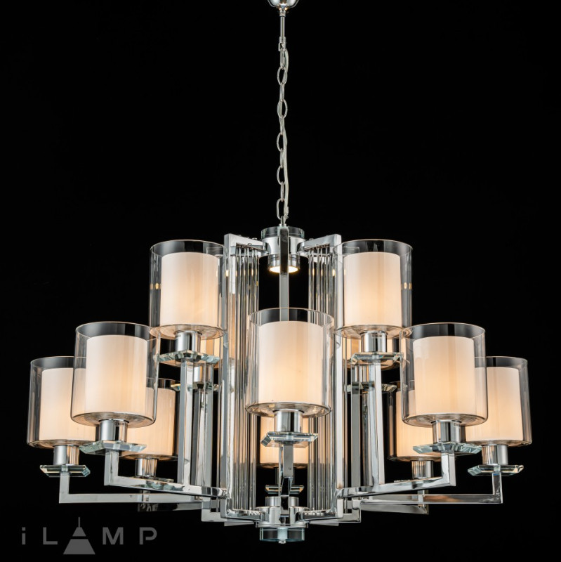Подвесная люстра iLamp King RM6201-8+4 CR+CL