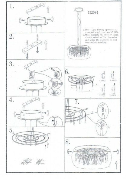 Подвесная люстра Lightstar ACQUARIO 752084