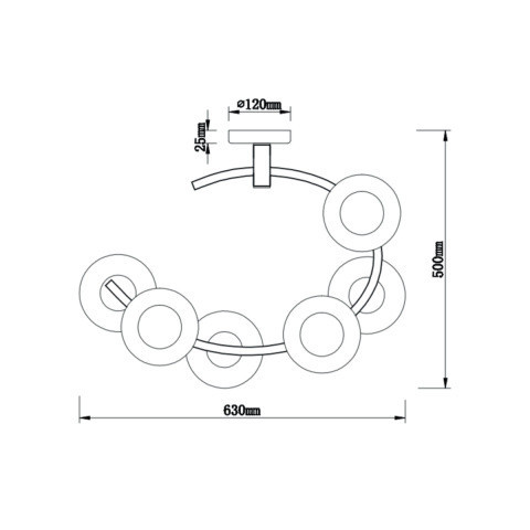 Люстра на штанге Vele Luce Astoria VL5004P62