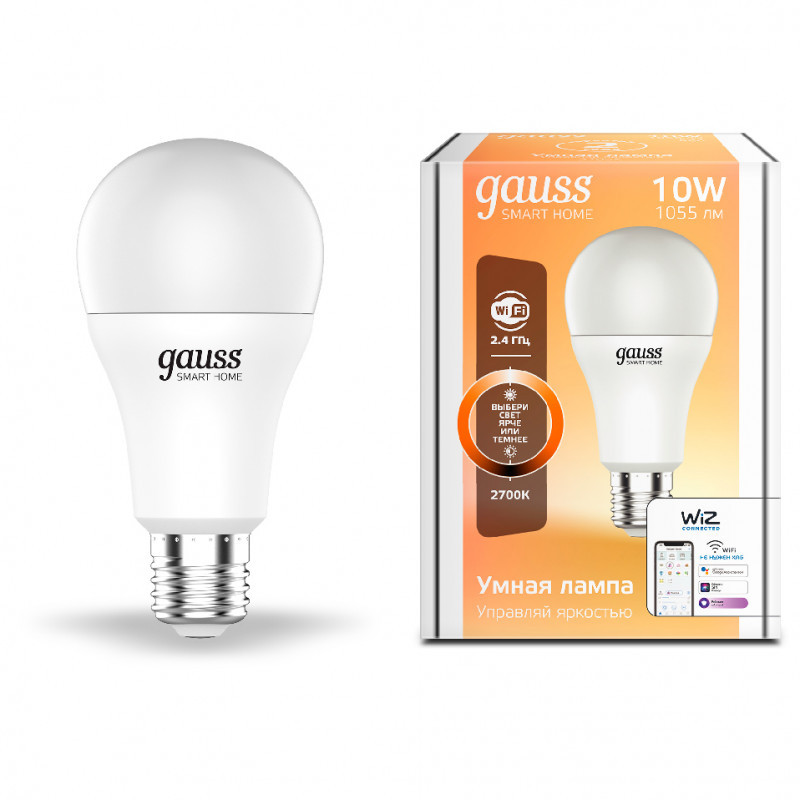 Светодиодная лампа Gauss 1070112 10W 220V 1055lm E27 белый (теплый)
