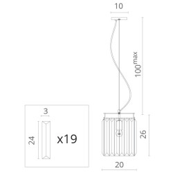 Подвесной светильник Divinare NOVA 3001/01 SP-1