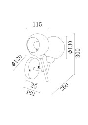 Бра Freya FR5121WL-02G Sherry