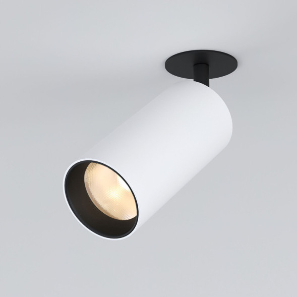 Встраиваемый точечный светильник Elektrostandard Diffe белый/черный 15W 4200K (25066/LED)