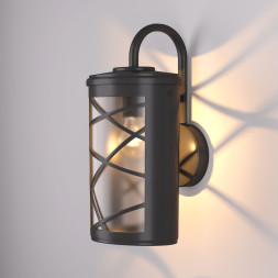 Уличный настенный светильник Elektrostandard Premier D черный (GL 1017D)