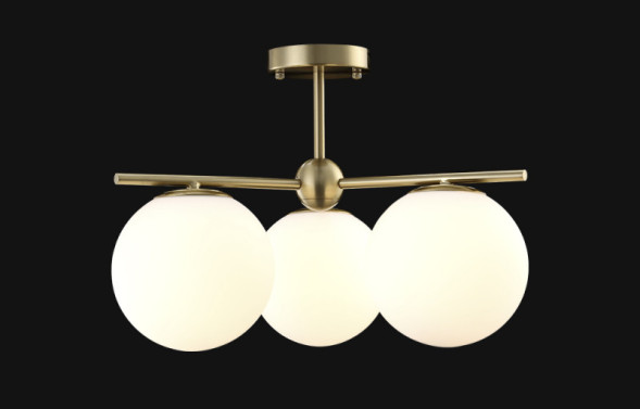 Люстра на штанге Crystal Lux FELIZ FELIZ SP-PL3 BRONZE/WHITE