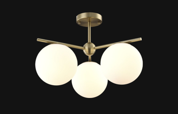 Люстра на штанге Crystal Lux FELIZ FELIZ SP-PL3 BRONZE/WHITE