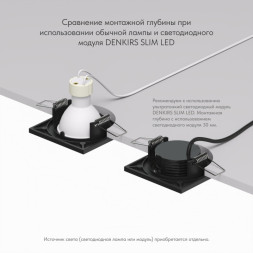 Встраиваемый точечный светильник Denkirs Voens DK2031-BK